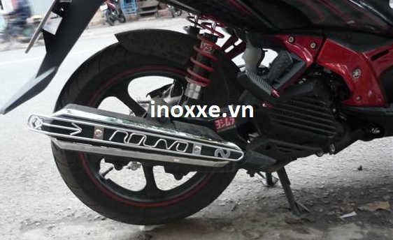 Phụ kiện inox xe Nouvo SX_Nẹp che pô